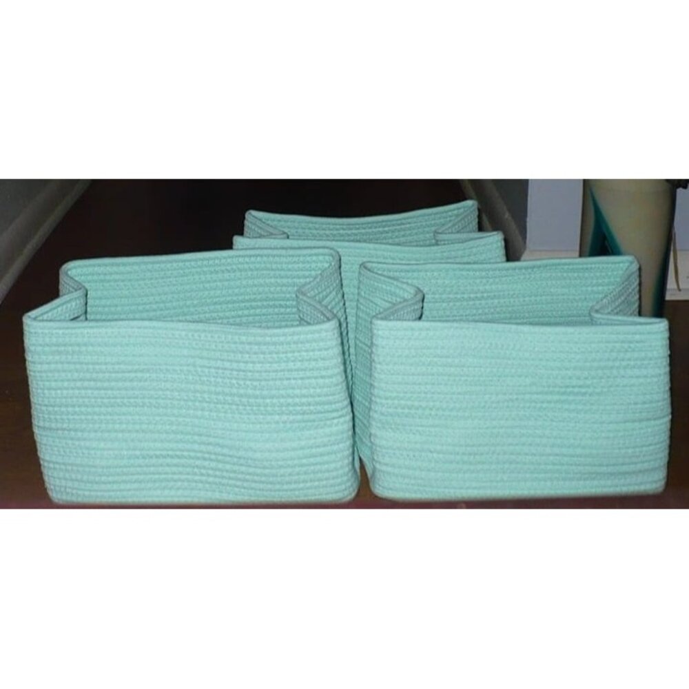 New Set of 3 Woven Baskets for Storage, Cotton Rope Storage Basket for Decor